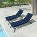 Only Choice 2 Pieces Set Outdoor Patio Chaise Lounge Chair Replacement Cushions Chair Pads Blue Flower