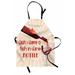 Drinking Saying Apron Funny Fish in Wine Bottle Pouring in a Glass on Vintage Rays Unisex Kitchen Bib with Adjustable Neck for Cooking Gardening Adult Size Champagne and Vermilion by Ambesonne