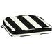 Profoam Performance Outdoor Seat Cushion 19 X 20 Onyx Black Cabana Stripe