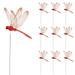 WQJNWEQ 10PCS Dragonflies Garden Pole Decorative Garden Flowers Potted Ornaments Artificial DragonflyStakes Indoor Outdoor Yard Garden Flower Pot Decoration Christmas