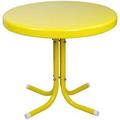 22 Outdoor Metal Tulip Side Table Yellow