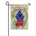 America Forever Welcome 4th of July Patriotic Cardinal Garden Flag 12.5 x 18 inch Americana Summer Birdhouse Floral Wreath Outdoor Yard Double Sided USA Red Birds Flag