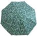 6.5Ft Outdoor Beach Umbrella With Sand Anchor And UV50 Sun Protection Lightweight & Portable Perfect For Beach Camping Sports Pool Gardens And Balcony Green Leaf Print Design No Tilt