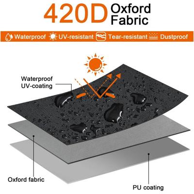 Abdeckung für Gartenmöbel, Schutzhülle mit Zugband 420D Oxford-Gewebe, wasserabweisend winddicht Image