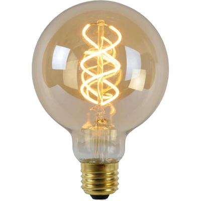Lucide - G95 - Glühfadenlampe - ø 9,5 cm - led Dim. - E27 - 1x4,9W 2200K - Amber Image