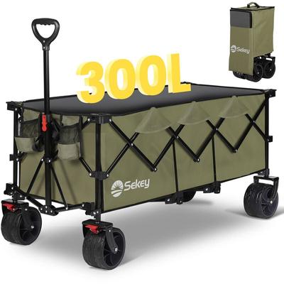 Xxxl Superlang Bollerwagen Faltbar Handwagen 300L 200KG Klappbar Transportwagen, Alle-Terrain Image