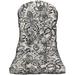 Outdoor Patio Tufted Adirondack Chair Cushion Weather Resistant - Choose Color Quantity (1 Copeland Grey Floral Scroll)