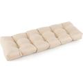 Outdoor Bench Cushion 52 X 19.5 Inch Tufted Patio Cushion Pads For Garden Sofa Settee Couch Thick Loveseat Cushion Waterproof Patio Furniture Swing Cushion (Beige)