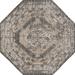 Unique Loom Valeria Indoor/Outdoor Traditional Rug Charcoal/Natural 5 3 Octagon Medallion Traditional Perfect For Patio Deck Garage Entryway