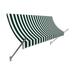 3.38 ft. New Orleans Awning Forest Green & White - 56 x 32 in.