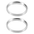 Unique Bargains 2pcs 74.1mm to 65.1mm Aluminium Alloy Car Hub Centric Rings Wheel Bore Center Spacer Silver Tone