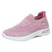 nsendm Women s Tennis Shoes Walking Shoes Sport Breathable Sneakers Running Shoes Mesh Summer Women s Sneakers Slip On Sneakers Women Arch Support Wide Pink 41