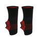 Unique Bargains Pair Knitting Ankle Brace Support Ankle Wrap Nylon for Sport Running Basketball Black Red M Size