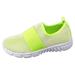 ZIZOCWA Comfortable Soft Sole Casual Shoes for Women Solid Color Stretch Cloth Mesh Walking Shoes Breathable Slip On Sports Tennis Shoes Green Size41