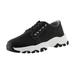 ZIZOCWA Ladies Lace Up Casual Tennis Sneakers Solid Color Soft Sole Women S Thick Sole Comfortable Sports Walking Shoes Non-Slip Black Size37