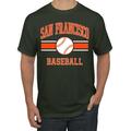 Wild Bobby City of San Francisco Baseball Fantasy Fan Sports Men s T-Shirt Forest Green Medium