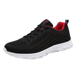kpoplk Men s Fashion Sneakers Mens Walking Shoes Lace up Shoes Tennis Water Sneakers Casual Mesh Comfortable Breathable Running Red 11.5