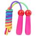 Yoone Ergonomic Design Tangle-Free Children Skipping Rope Rainbow Striped Print Wooden Handle Adjustable Length Jump Rope Sports Goods