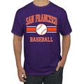 Wild Bobby City of San Francisco Baseball Fantasy Fan Sports Men s T-Shirt Purple 4X-Large