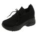 nsendm Women s Air Running Shoes Fashion Sport Gym Jogging Tennis Fitness Sneaker Trendy Platform Sneakers for Women 2023 Black 39