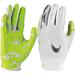 Nike Youth Vapor Jet 5.0 Receiver Gloves 2018 White/Volt/Silver M