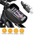 Bike Phone Mount Bag TSV Bike Waterproof Front Frame Bag with Bicycle Accessories Sensitive Touch Screen Compatible with iPhone 11 12 Pro Max XR XS Samsung Note Plus Large Size