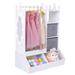 Girls' Dress-Up Storage with Light & Mirror,Kids Clothing Rack, Storage Bin, and Hanging Armoire Closet