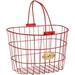 Nantucket Surfside Adult Wire D Handlebar Basket Red Converts to Shopping Basket