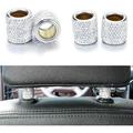 FZFLZDH 4 Pieces Sparkling Silver Automobile Headrest Collars Shinning Automobile Head Rest Collars Rings Crystal Rhinestone Seat Interior Decoration for Truck