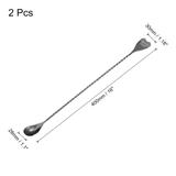 2Pcs 12-Inch Bar Spoon Cocktail Mixing Spoon Double Head Stirrer