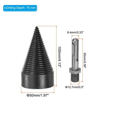 Firewood Log Splitter Drill Bit Round Shaft Shaft Drills Screw Driver