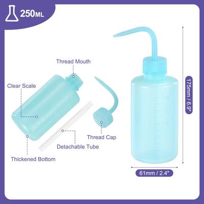 12 Pcs 8oz Lab Squeeze Bottle 250ml Plastic Safety Wash Bottles