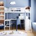 Full Size Loft Bed with Book Shelves & Functional Desk - Wooden Ladder - Solid Wood Slats Support - Kids' Bedroom Furniture