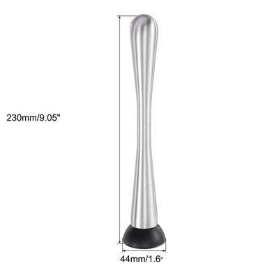 Muddler Thickened 304 Stainless Steel 4.1cm 23cm Anti-slip f Cocktail - Silver, Black