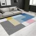 Colorful Geometric Area Rugs Indoor Non-Slip Rug Abstract Color Gray Blue Rug Floor Mats Modern Home Decor Carpet For Entryway Living Room 4 x 6