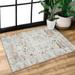 GlowSol 3 x 5 Area Rug Vintage Persian Rug Indoor Floor Cover Foldable Washable Rug Lightweight Thin Rug for Bedroom Living Room Taupe