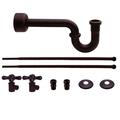 Westbrass D1738L-12 Victorian Style Pedestal Sink Kit with Supply Lines P-Trap Flanges and Cross Handle Angle Stops Oil Rubbed Bronze
