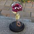 Beauty and Beast Red Rose In A Glass Dome On A Wooden Base For Valentine s Gifts LED Rose Lamp Christmas