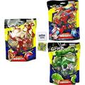 Marvel Heroes of Goo JIT Zu 3 Pack with Spider-Man Hulk Iron Man and 2 My Outlet Mall Stickers