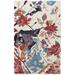 HomeRoots 513365 4 x 6 ft. Red Blue & Purple Floral Hand Tufted Handmade Rectangle Area Rug