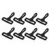 Backpack hooks 50PCS 3.8cm Plastic Swivel Snap Clips Rotary Hooks Safety Buckle Backpack Hooks Rotate Buckles Bag Belt Strap Buckle Outdoor Travel Tent Accessories (Black)
