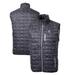 Men's Cutter & Buck Black Pac-12 Gear Rainier PrimaLoft Eco Insulated Printed Full-Zip Puffer Vest