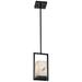 LumenAria Laguna 11"H Matte Black LED Outdoor Hanging Light