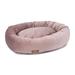 Plush Velvet Cuddler Calming Dog Bed, 28'' L X 24'' W X 7'' H, Pink, Small