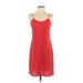 NANETTE Nanette Lepore Casual Dress - Shift Scoop Neck Sleeveless: Red Print Dresses - Women's Size 2