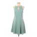 Aryeh Casual Dress - A-Line Keyhole Sleeveless: Blue Dresses - Women's Size Medium
