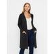 Strickjacke VERO MODA "VMDOFFY LS LONG OPEN CARDIGAN GA NOOS" Gr. XS, schwarz (black melange) Damen Strickjacken lange