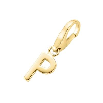 Giorgio Martello Milano - Charm Buchstabe P, Silber 925 Charms & Kettenanhänger 1 ct Gold Damen