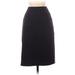 Halogen Casual Midi Skirt Calf Length: Black Print Bottoms - Women's Size 4