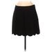 ASOS Casual A-Line Skirt Knee Length: Black Solid Bottoms - Women's Size 8